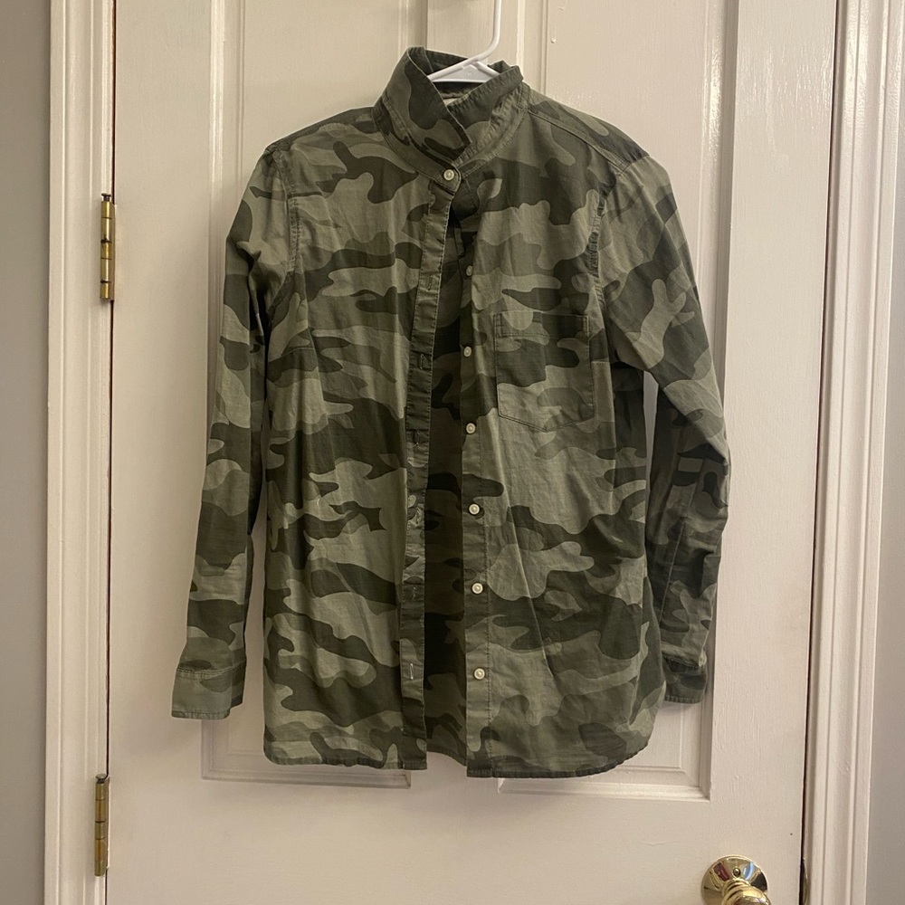 Green Camo button down